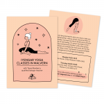 Yoga postcard, graphic design