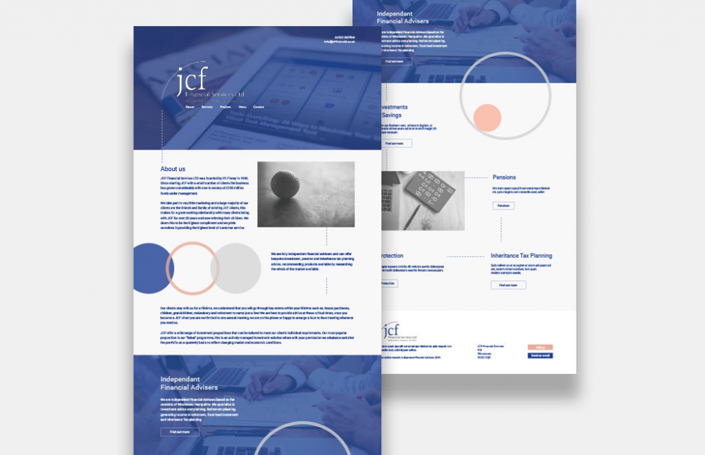 Financial Website design, Graphic Designer